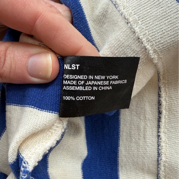 NLST Striped Cotton Tee Japanese Fabric Women’s Size Small - Picture 5 of 5